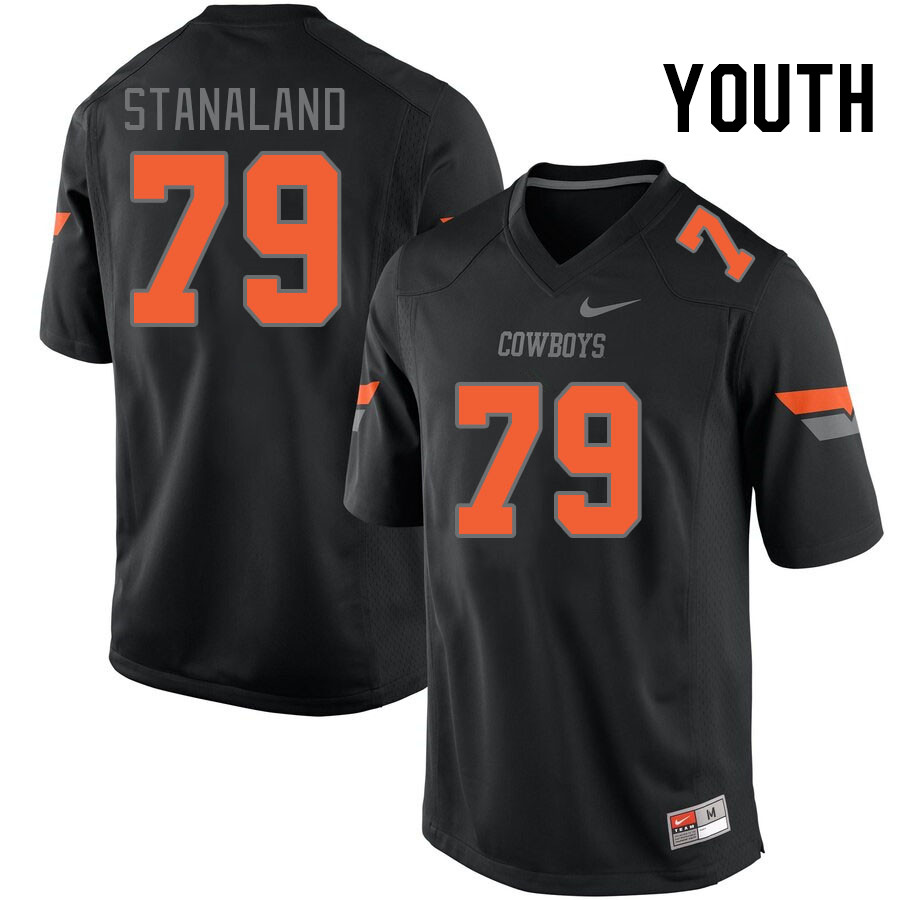 Men #79 Gage Stanaland Oklahoma State Cowboys College Football Jerseys Stitched Sale-Black - Click Image to Close